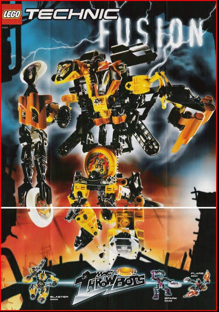 Плакат LEGO Throwbots Fusion с Dynamo, Blaster, Spark и Flare