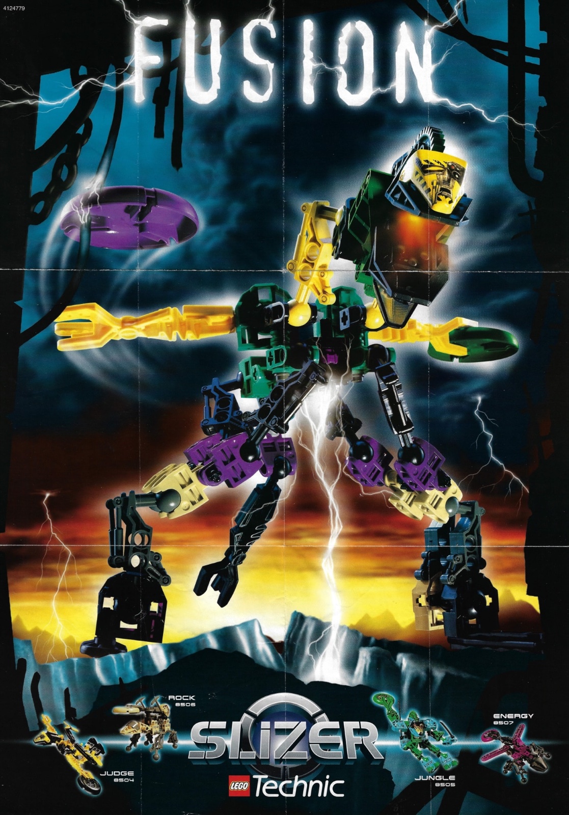 Плакат LEGO Slizer Fusion 4124779 с объединённой моделью Judge, Rock, Jungle и Energy